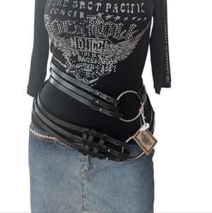 Harley-Davidson Black Multi-Strap Belt